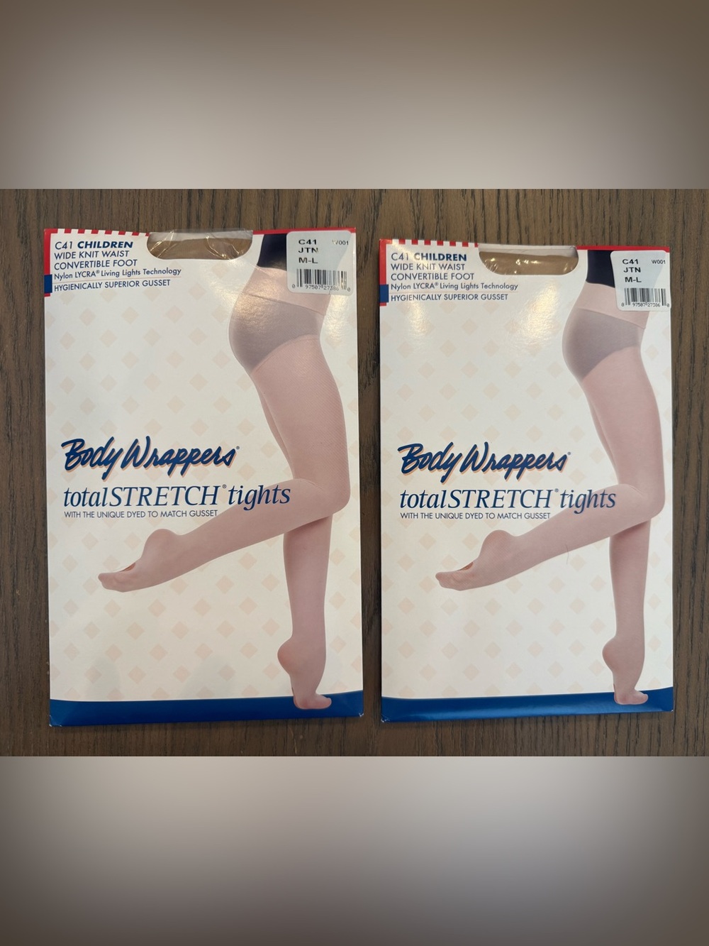 Body Wrappers Children's Convertible Nude Tights M/L